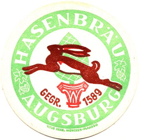 augsburg a-by hasen hase vitus 3a (rund215-gegr 1589-vitus herb in gr�n)